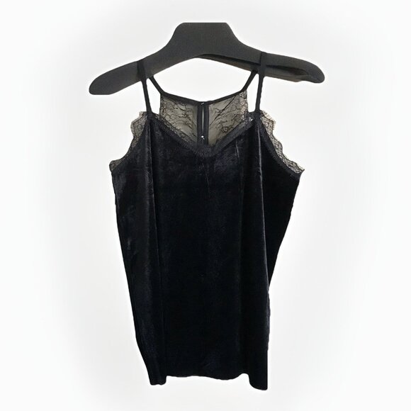 Vintage Black Lace Velvet Top Women’s Medium Whimsigoth Buttons‎ - Picture 1 of 5